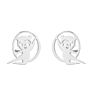 Lovely Girl Dancing Jewelry Stainless Steel Jewellery Cute Ballerina Yoga Skipping Rope Girl's Earring