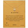 Most Popular Lucky Wishes Card Gold Plated Elephant/Dragonfly Pendant Jewelry Pendant Collarbone Chain Necklaces