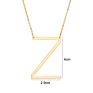 Shangjie Kalung Stylish Long Gold Plated Necklace Hip Hop Large Letter Necklace Stainless Steel Initial Necklace