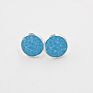 Silver Plating Stud Resin Druzy Drusy Earrings 12Mm Resin Cabochon Earrings for Women Jewelry Gift