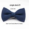 Single Deck Men Women Solid Color Bowknot Lovely Knit Bowtie Adjustable Neckwear Designer Knitting Butterfly Bow Tie