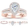 Square Zircon Engagement Rings 925 Sterling Silver Cz Diamond Ring for Women