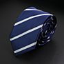 Stylish Men's Stripe Necktie College Style Red Navy Blue Green Multi-Color Twill Cosplay Party Business Wedding Neck Ties