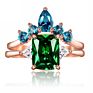 Wedding Engagement Jewelry 925 Sterling Silver White Gold Cubic Zirconia Ring