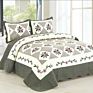 3 Pcs Machine Washable Printing Cotton Quilts Bedding Sets Quilt with Queen King Different Sizes