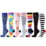 4 Pair Design High Running Travel Logo Nurse Nursing Socks Compression Set