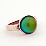 Antique Silver Plated Color Change Emotion Feeling Mood Oval Stone Ring