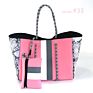 Blush Snake Neoprene Tote Bag Women Shoulder Bag With