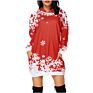 Christmas Hoodies Women Long Sleeve Sweatshirt Christmas Printed Pocket Women Sweatshirt Dress Hoodies