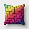 Colorful Crayon Sense Ripple Vortex Colorful Creative Cushion Peach Skin Pillowcase