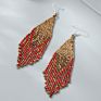 Colorful Handmade Seed Beads Earrings Boho Tassel Long Earrings for Women Jewelry