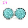 Jewelry Shining Glitter Girls Earings 12Mm Stainless Steel Women Star Color Bling Crystal Druzy Stud Earrings