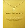 Most Popular Lucky Wishes Card Gold Plated Elephant/Dragonfly Pendant Jewelry Pendant Collarbone Chain Necklaces