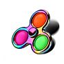 Rainbow Pop Bubble Fidget Spinner Simple Push Tie Dye Fidget Toys Silicone Spinners