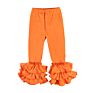 Sales Toddler Ruffle Leggings Solid Color Triple Cotton Kids Clothing Girls Ruffle Pants