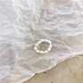 34 Models Vintage Handmade Irregular Geometric Adjustable Stacking Freshwater Baroque Pearl Beaded Heart Elastic Ring Women Girl