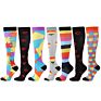 4 Pair Design High Running Travel Logo Nurse Nursing Socks Compression Set