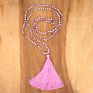 Crystal Knot Tassel Necklace Hand Woven Long Sweater Chain Buddha Head Pendant Women's Necklace