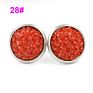 Jewelry Shining Glitter Girls Earings 12Mm Stainless Steel Women Star Color Bling Crystal Druzy Stud Earrings