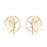 Lovely Girl Dancing Jewelry Stainless Steel Jewellery Cute Ballerina Yoga Skipping Rope Girl's Earring