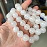 Luxury Feng Shui Rose Quartz Jade Stone Bead Bracelets Simple Men's Natural Gems Stone Healing Crystal Bracelet