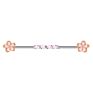 Mix Styles 14G Surgical Steel Industrial Piercing Barbell 14G Cartilage Earring Helix Ear Lobe Stretcher Bar Body Jewelry 20Pcs