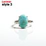 Natural Rose Quartz Malachite Different Gems Adjustable Larimar Ring