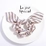 Qiyue Animal Snake Leopard Print Rabbit Ear Hair Scrunchies with Ties