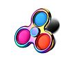 Rainbow Pop Bubble Fidget Spinner Simple Push Tie Dye Fidget Toys Silicone Spinners