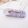 Sales Colors Acrylic Hair Clips with Small Moq Rectangular Hollowed-Out Acetate Hair Clips for Women