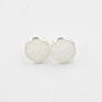 Silver Plating Stud Resin Druzy Drusy Earrings 12Mm Resin Cabochon Earrings for Women Jewelry Gift