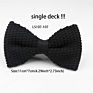 Single Deck Men Women Solid Color Bowknot Lovely Knit Bowtie Adjustable Neckwear Designer Knitting Butterfly Bow Tie