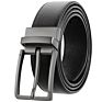 Zk707-3 Zinc Alloy Pin Buckle Genuine Leather Belt for Men