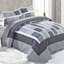 3 Pcs Machine Washable Printing Cotton Quilts Bedding Sets Quilt with Queen King Different Sizes
