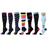 4 Pair Design High Running Travel Logo Nurse Nursing Socks Compression Set