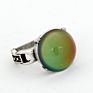 Antique Silver Plated Color Change Emotion Feeling Mood Oval Stone Ring