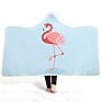 Beautiful Energetic Pink Flamingo Print Lightweight Fluffy Plush Animal Hooded Blanket Kids