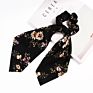 Butterfly Hair Tie Floral Print Bandana Personalized Designer Luxury Long Scarf Hair Scrunchies