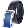 Gina Free Logo Men's Real Leather Ratchet Dress Belt with Automatic Buckle