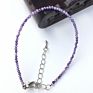 Handmade Gemstone Bracelet 2Mm Small Crystal Faceted Natural Gem Stone Beaded Adjustable Bracelet for Women Jewelry