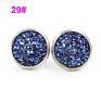 Jewelry Shining Glitter Girls Earings 12Mm Stainless Steel Women Star Color Bling Crystal Druzy Stud Earrings