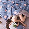 Luxury Simple Quilt Cover Bedding Set 100% Cotton Twill Small Fresh Double Bed 4 Pcs Bed Sheet Set