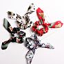 Qiyue Animal Snake Leopard Print Rabbit Ear Hair Scrunchies with Ties