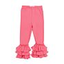 Sales Toddler Ruffle Leggings Solid Color Triple Cotton Kids Clothing Girls Ruffle Pants