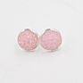 Silver Plating Stud Resin Druzy Drusy Earrings 12Mm Resin Cabochon Earrings for Women Jewelry Gift