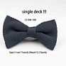 Single Deck Men Women Solid Color Bowknot Lovely Knit Bowtie Adjustable Neckwear Designer Knitting Butterfly Bow Tie