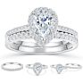 Square Zircon Engagement Rings 925 Sterling Silver Cz Diamond Ring for Women
