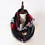 72 Colors Chic Knit Acrylic Women Tartan Plaid Infinity Scarf Bandana Grid Check Red Buffalo Plaid Snood Wraps