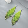 Colorful Handmade Seed Beads Earrings Boho Tassel Long Earrings for Women Jewelry