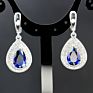 Blue Zircon Water Drop Jewelry Set